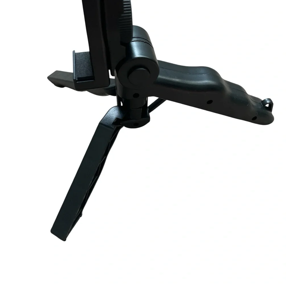 Black Phone Tripod Stand with LED Light for Smartphones